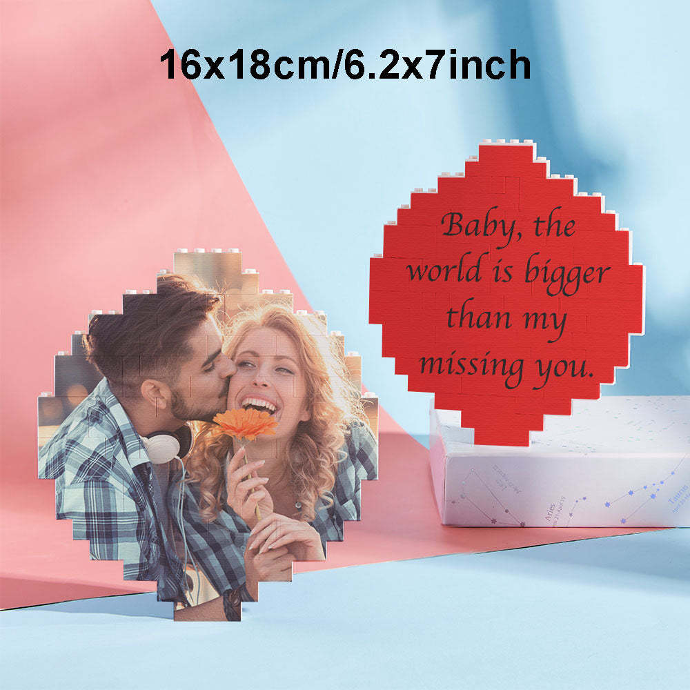 Custom Block Puzzle Personalized Photo Building Brick Multiple Shapes and Sizes Gift for Lover - SantaSocks