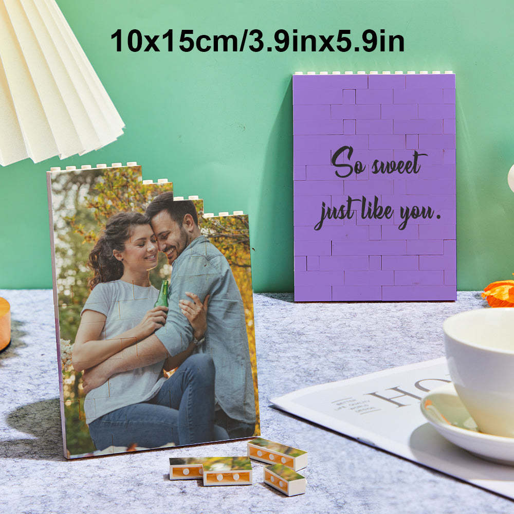 Custom Block Puzzle Personalized Photo Building Brick Multiple Shapes and Sizes Gift for Lover - SantaSocks