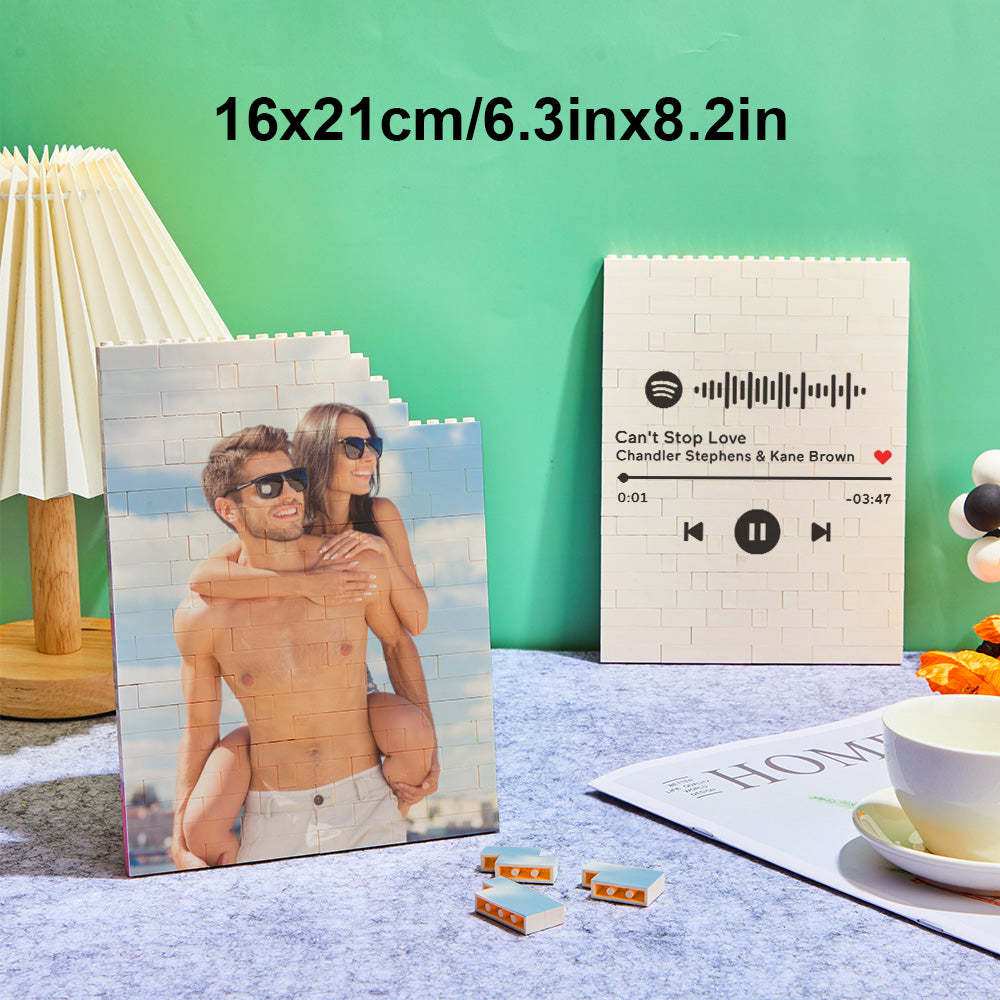 Custom Block Puzzle Personalized Photo Building Brick Multiple Shapes and Sizes Gift for Lover - SantaSocks