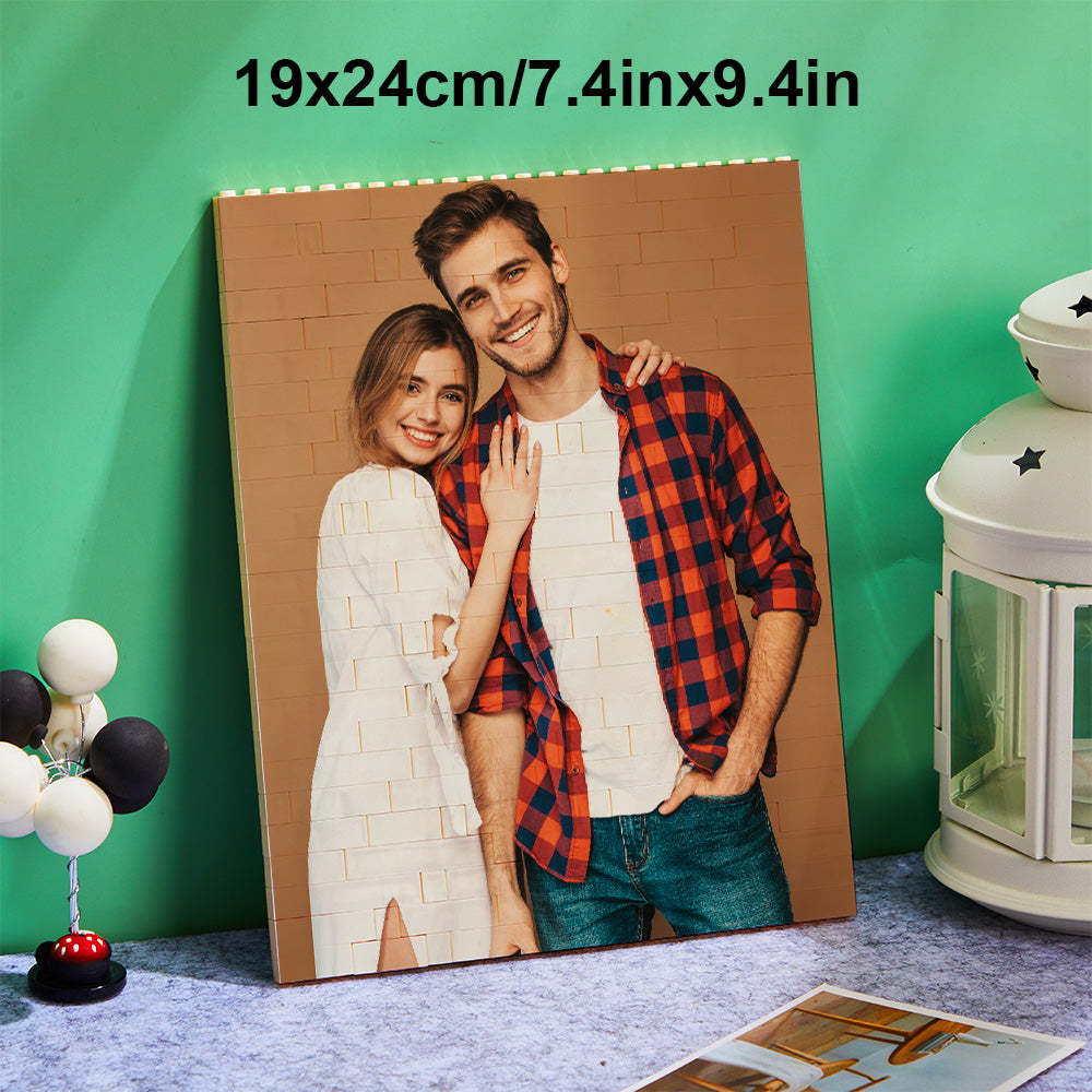 Custom Block Puzzle Personalized Photo Building Brick Multiple Shapes and Sizes Gift for Lover - SantaSocks