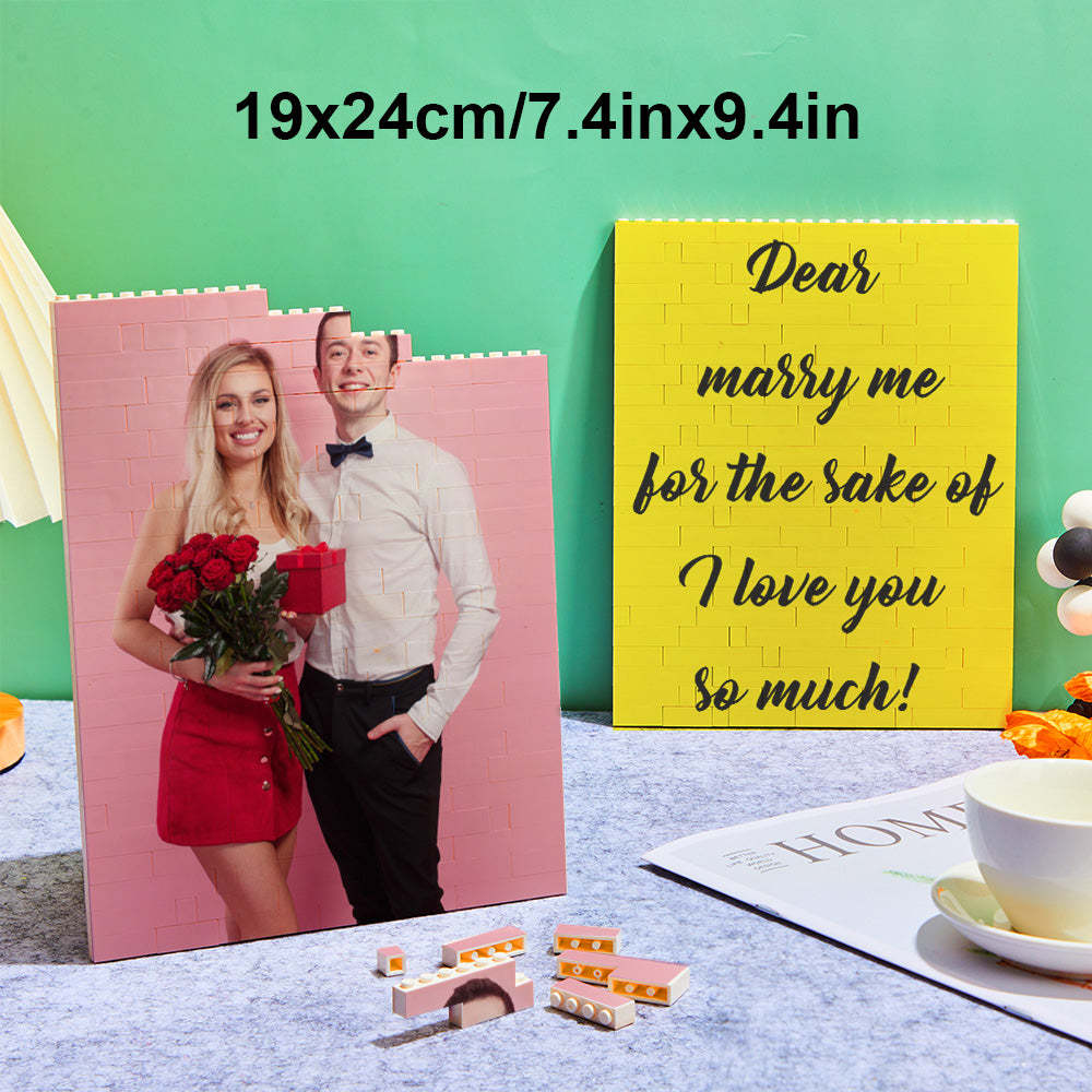 Custom Block Puzzle Personalized Photo Building Brick Multiple Shapes and Sizes Gift for Lover - SantaSocks