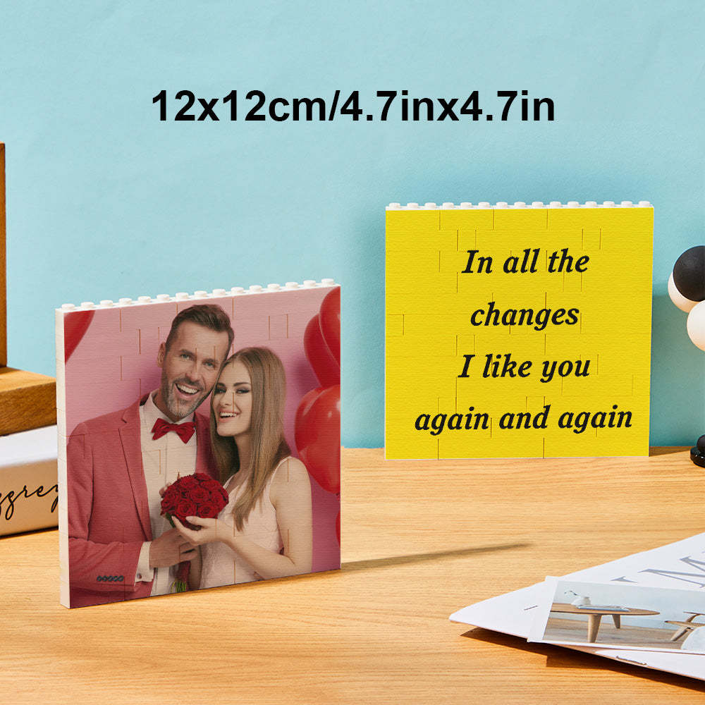Custom Block Puzzle Personalized Photo Building Brick Multiple Shapes and Sizes Gift for Lover - SantaSocks