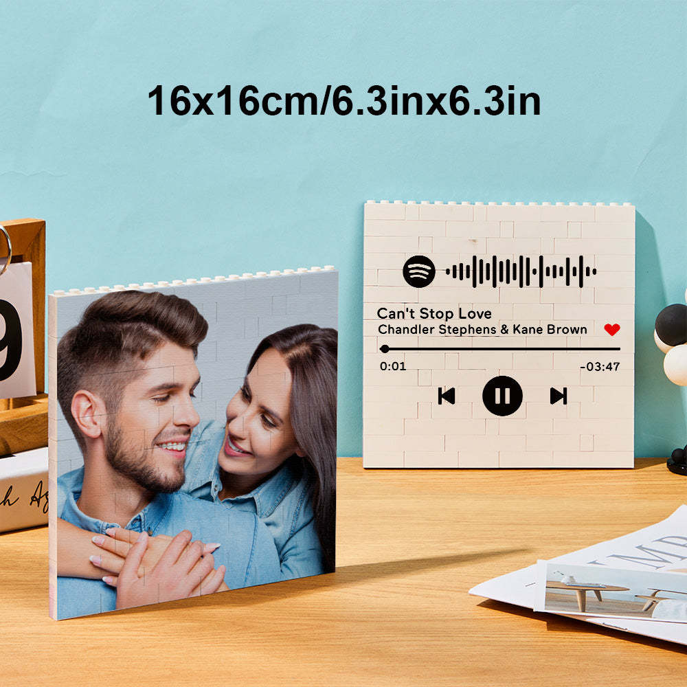 Custom Block Puzzle Personalized Photo Building Brick Multiple Shapes and Sizes Gift for Lover - SantaSocks