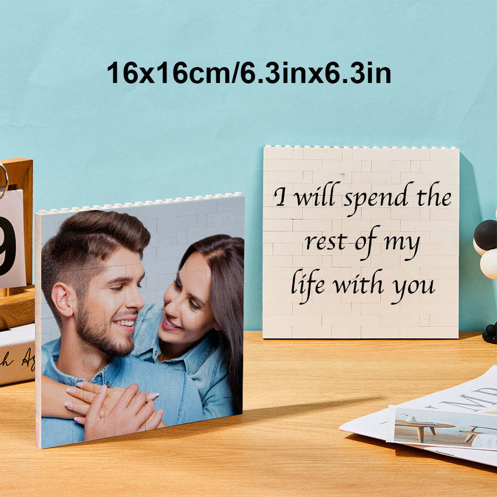 Custom Block Puzzle Personalized Photo Building Brick Multiple Shapes and Sizes Gift for Lover - SantaSocks