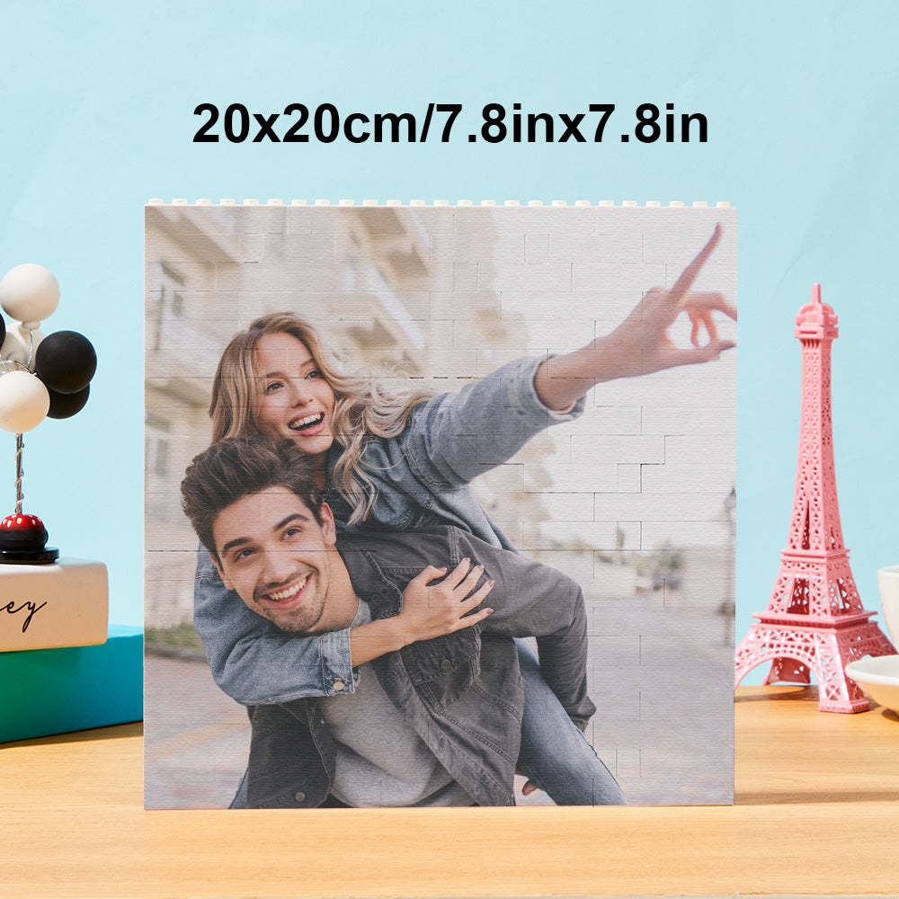 Custom Block Puzzle Personalized Photo Building Brick Multiple Shapes and Sizes Gift for Lover - SantaSocks