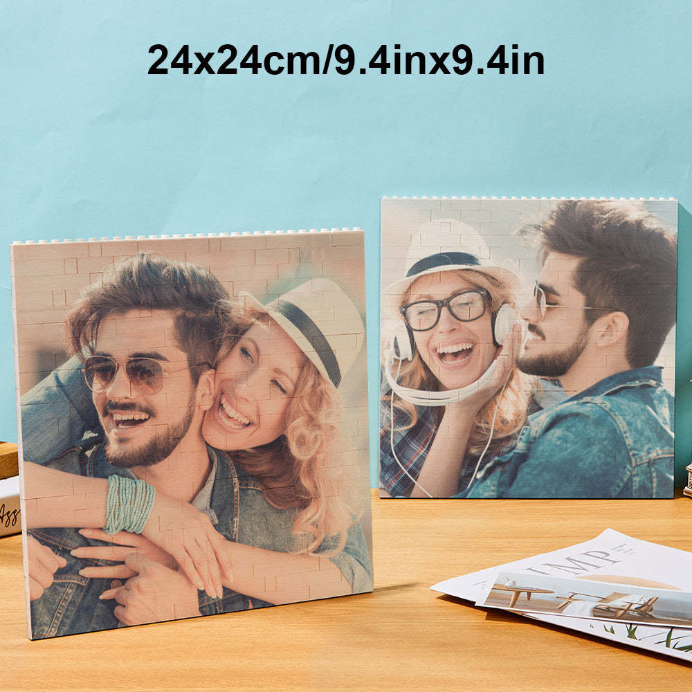 Custom Block Puzzle Personalized Photo Building Brick Multiple Shapes and Sizes Gift for Lover - SantaSocks