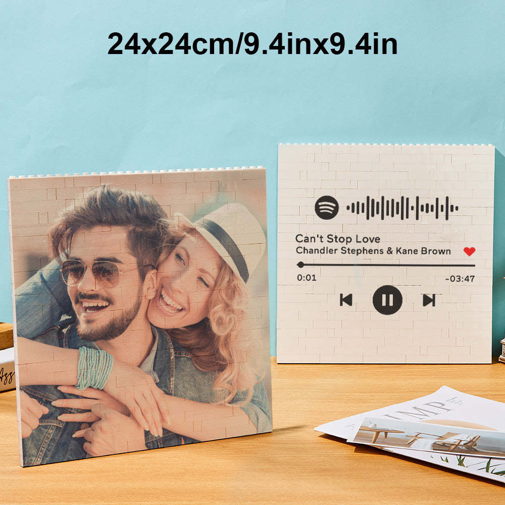 Custom Block Puzzle Personalized Photo Building Brick Multiple Shapes and Sizes Gift for Lover - SantaSocks