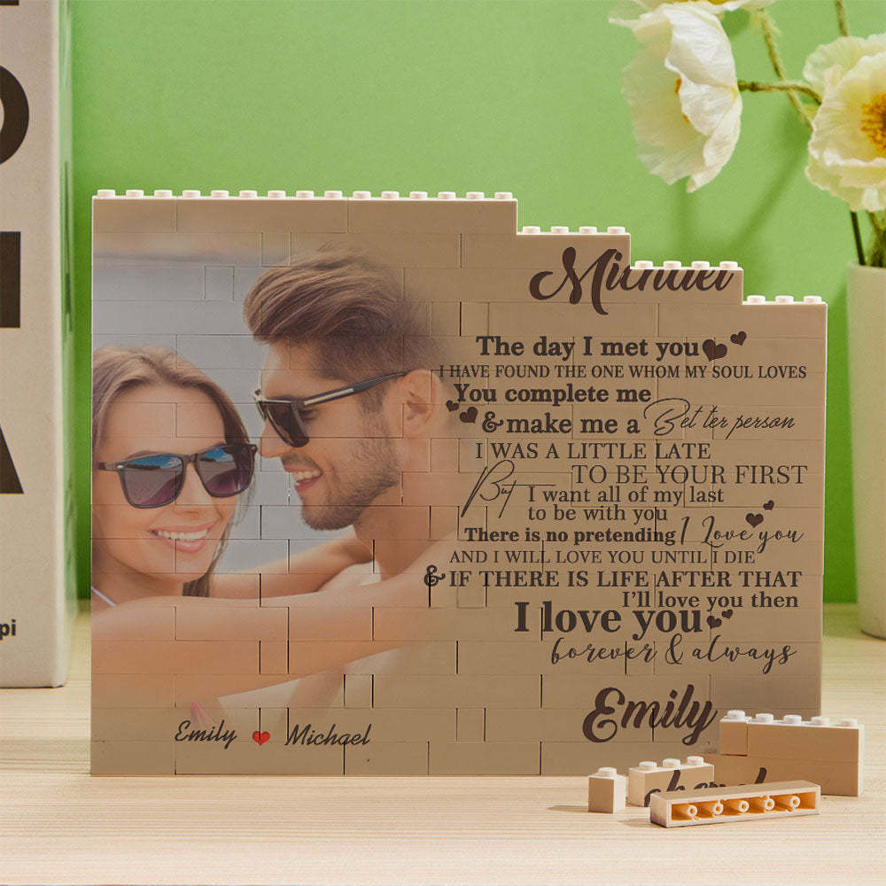 Custom Building Block Puzzle Personalized Photo Brick You Complete Me - SantaSocks