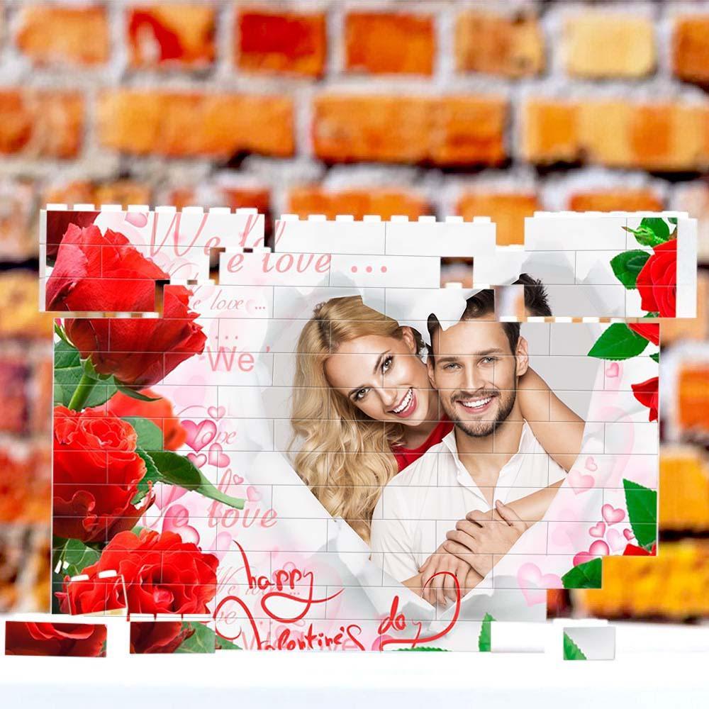 Custom Collage Photo Building Blocks Square Shape Building Bricks Gift for Him