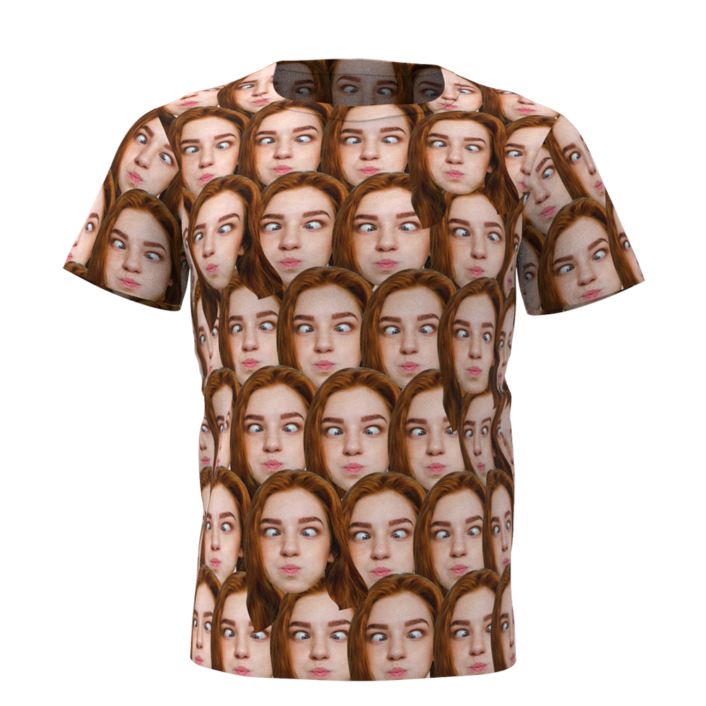 Custom Face Mash T-shirt - MyPhotoSocksAU