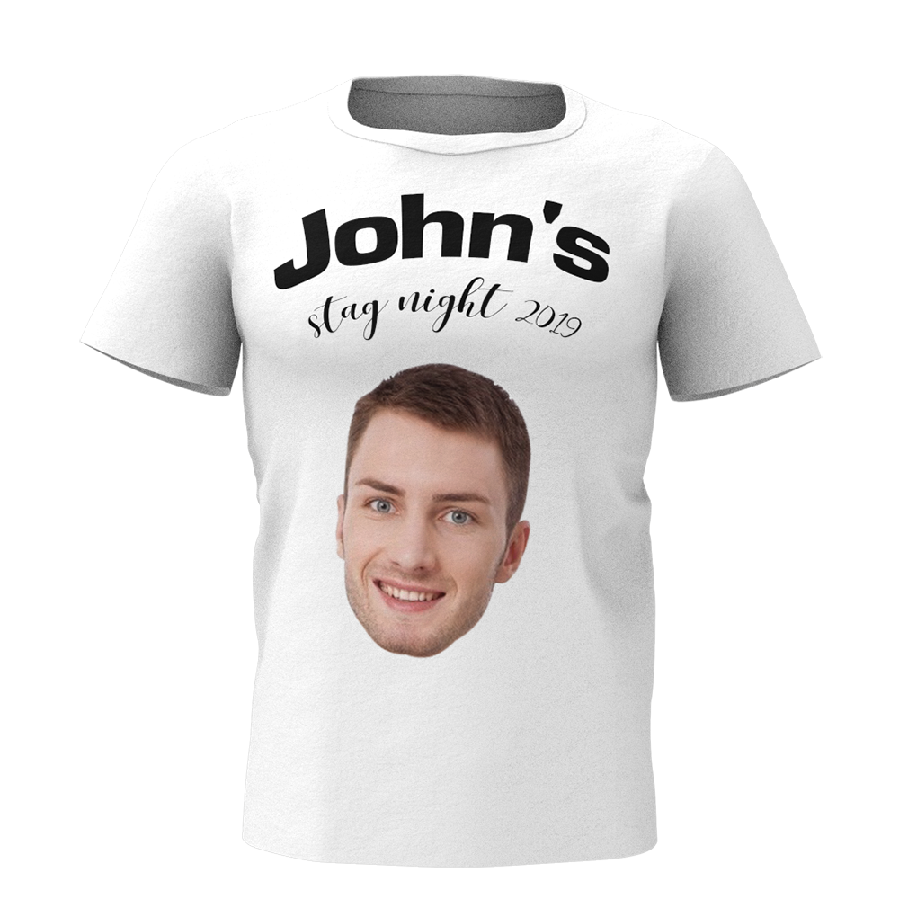 Custom Photo Man Name T-shirt - MyfaceTshirt