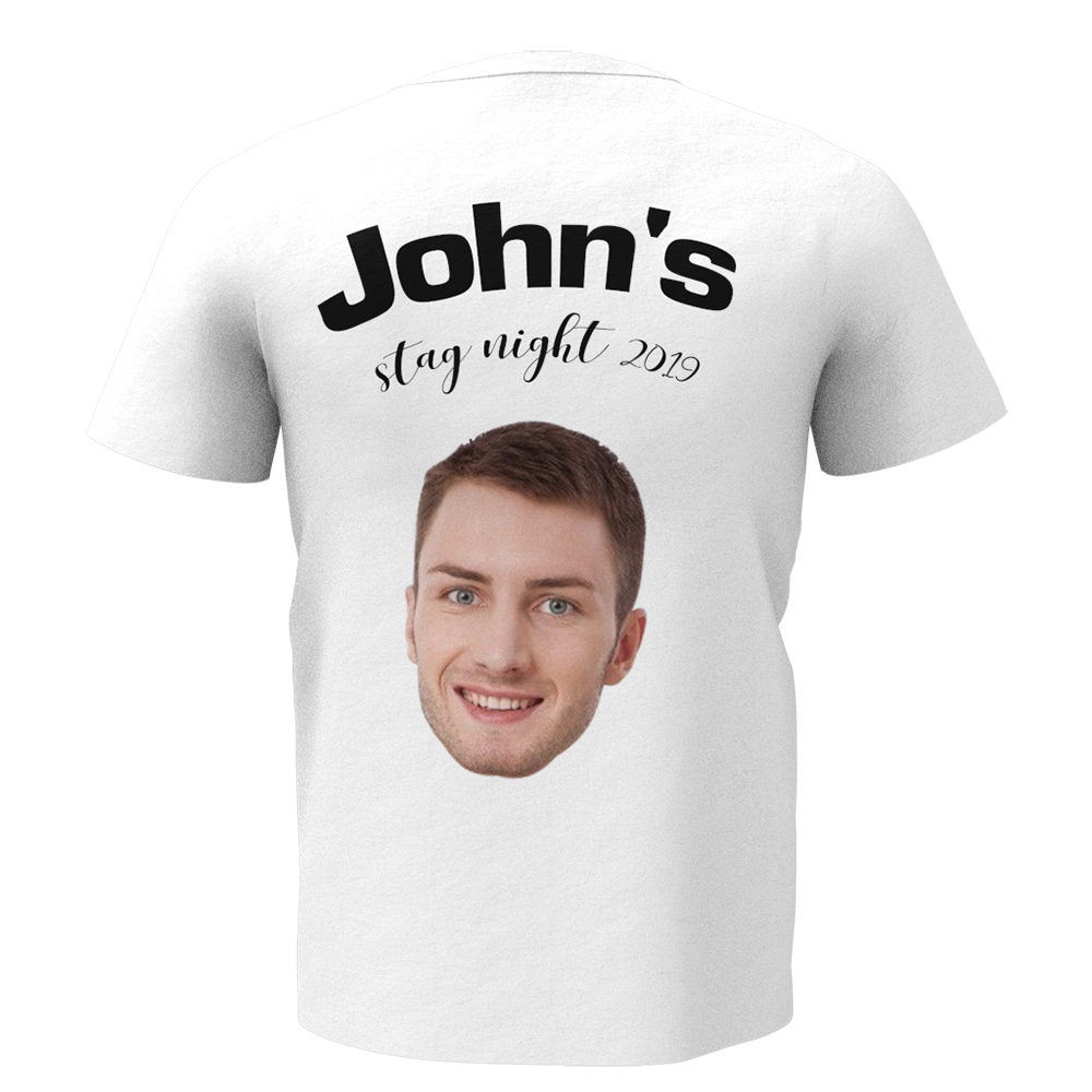 Custom Photo Man Name T-shirt - MyfaceTshirt