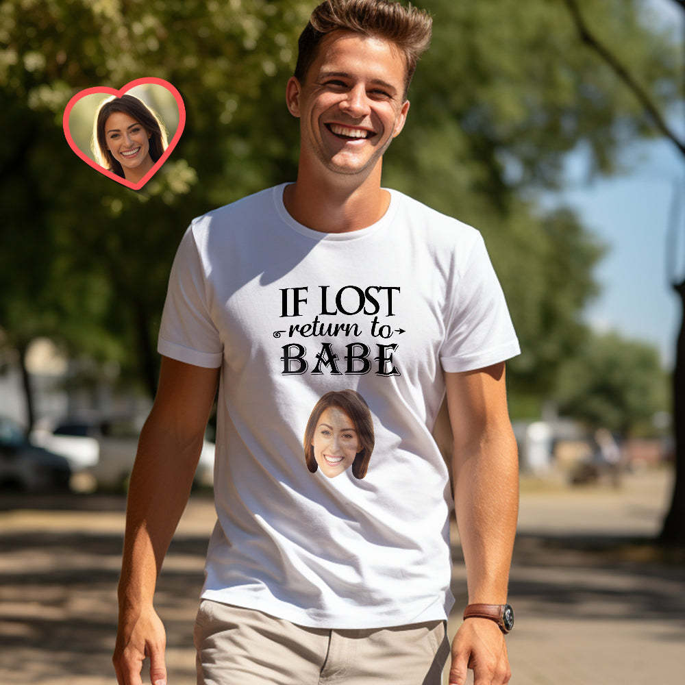 Custom Couple Matching T-shirts Love Babe Personalized Matching Couple Shirts Valentine's Day Gift - My Photo Socks AU