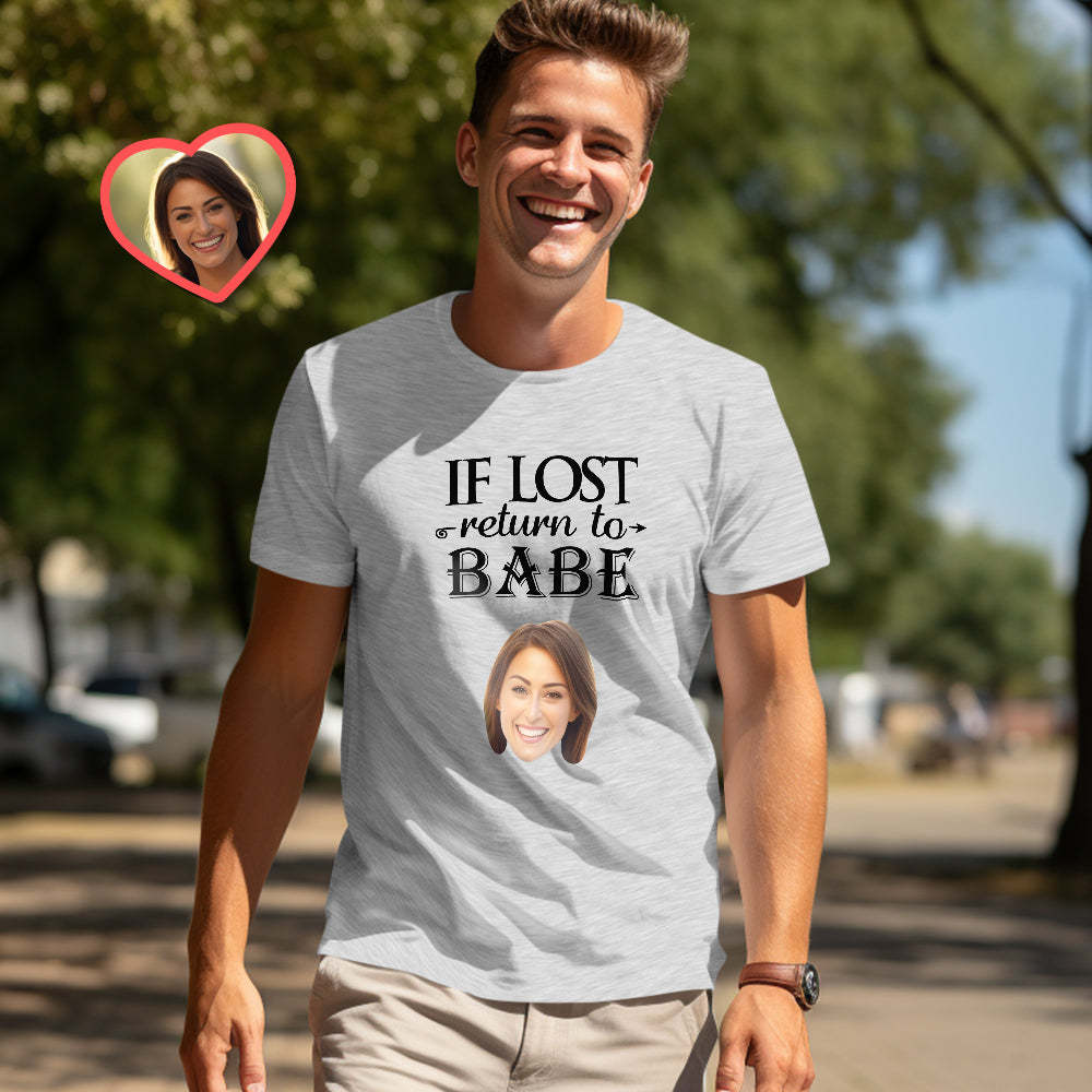 Custom Couple Matching T-shirts Love Babe Personalized Matching Couple Shirts Valentine's Day Gift - My Photo Socks AU