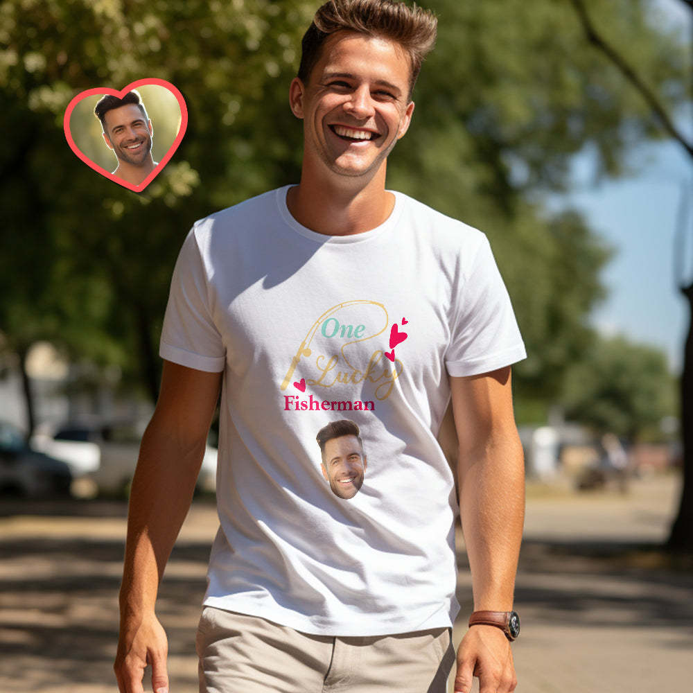 Custom Couple Matching T-shirts Best Catch Personalized Matching Couple Shirts Valentine's Day Gift - My Photo Socks AU