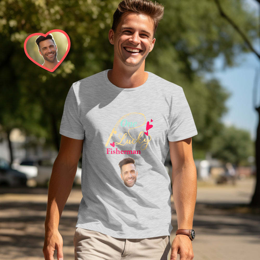 Custom Couple Matching T-shirts Best Catch Personalized Matching Couple Shirts Valentine's Day Gift - My Photo Socks AU