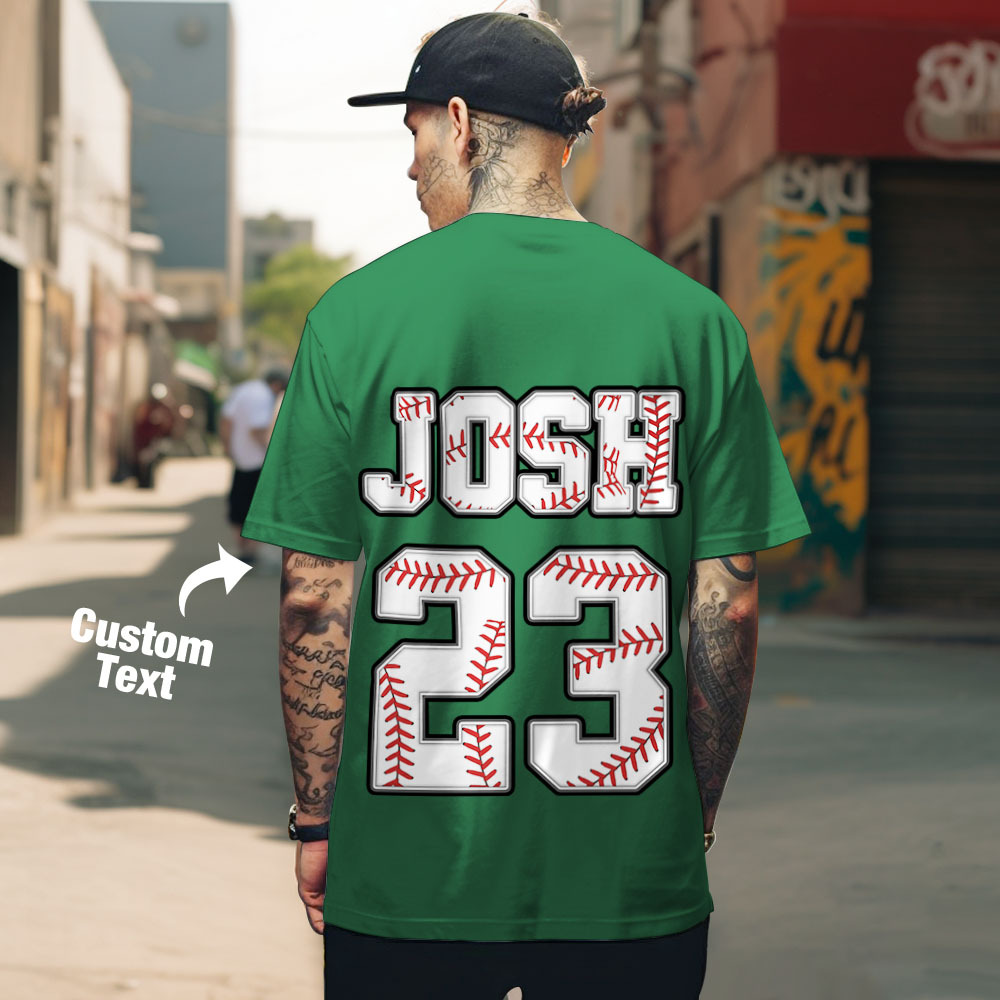 Custom Name And Number For Baseball Lovers Shirt - MyPhotoSocksAu