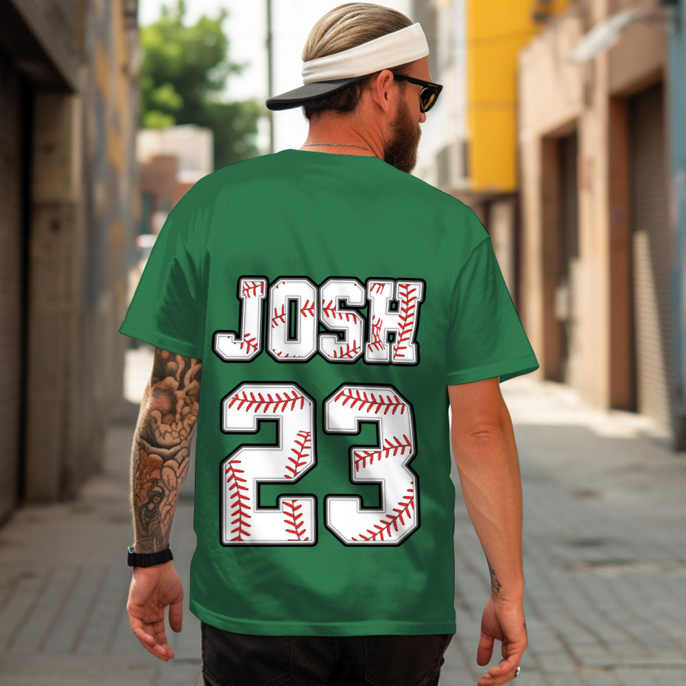 Custom Name And Number For Baseball Lovers Shirt - MyPhotoSocksAu