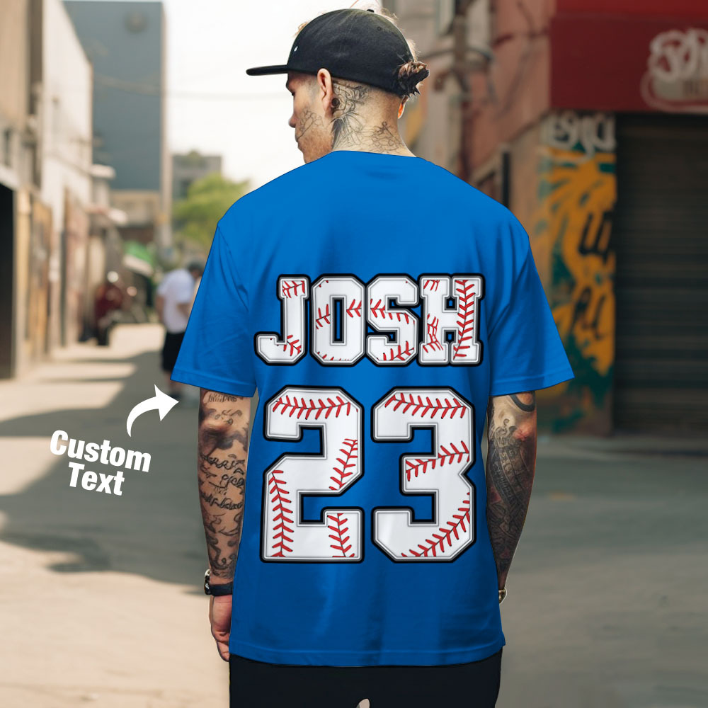 Custom Name And Number For Baseball Lovers Shirt - MyPhotoSocksAu