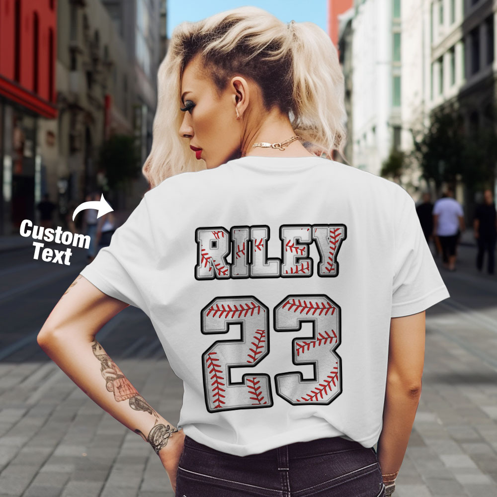 Custom Name And Number For Baseball Lovers Shirt - MyPhotoSocksAu
