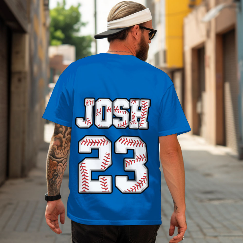 Custom Name And Number For Baseball Lovers Shirt - MyPhotoSocksAu