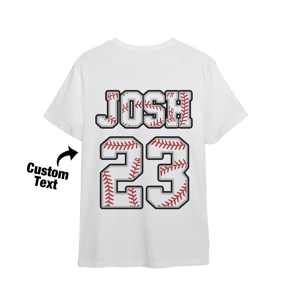 Custom Name And Number For Baseball Lovers Shirt - MyPhotoSocksAu