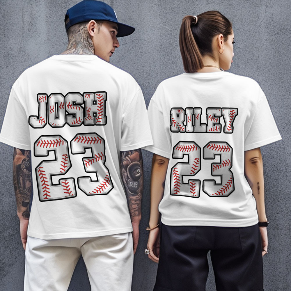 Custom Name And Number For Baseball Lovers Shirt - MyPhotoSocksAu