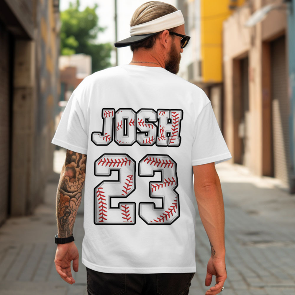 Custom Name And Number For Baseball Lovers Shirt - MyPhotoSocksAu