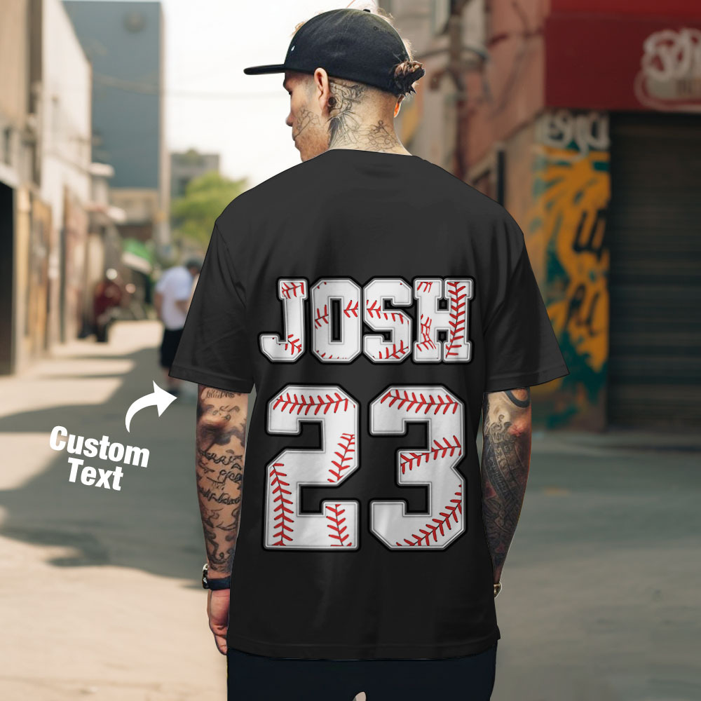 Custom Name And Number For Baseball Lovers Shirt - MyPhotoSocksAu