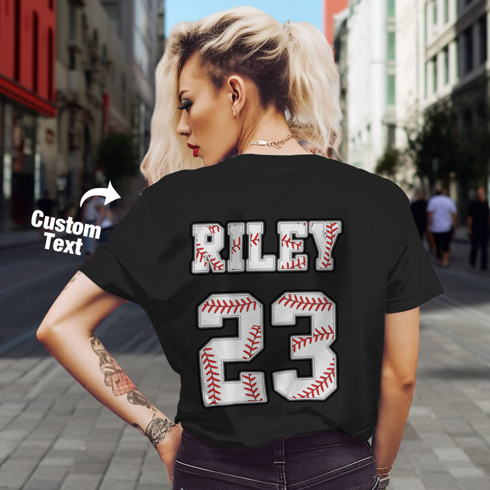 Custom Name And Number For Baseball Lovers Shirt - MyPhotoSocksAu