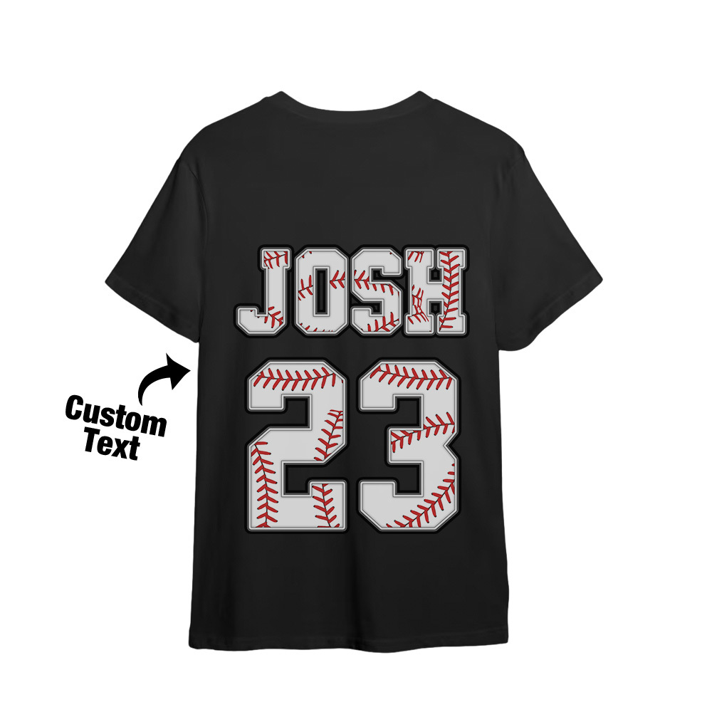 Custom Name And Number For Baseball Lovers Shirt - MyPhotoSocksAu