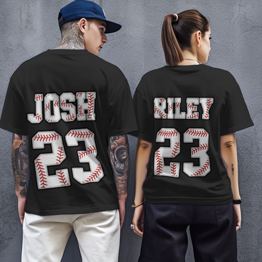 Custom Name And Number For Baseball Lovers Shirt - MyPhotoSocksAu