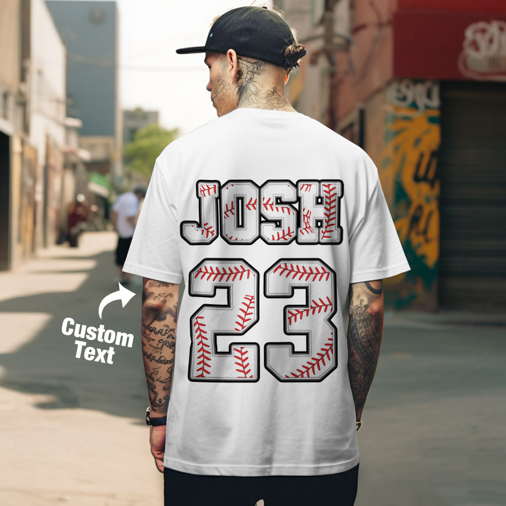 Custom Name And Number For Baseball Lovers Shirt - MyPhotoSocksAu
