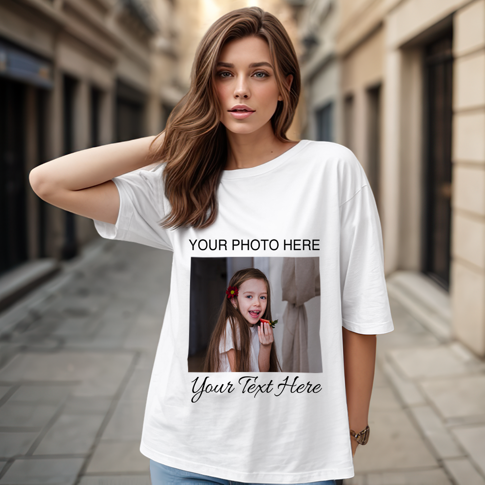 Custom Photo Vintage Tee Personalized Name T-shirt for Men Unique 90s Vintage Shirt Old School Tee - MyPhotoSocksAu