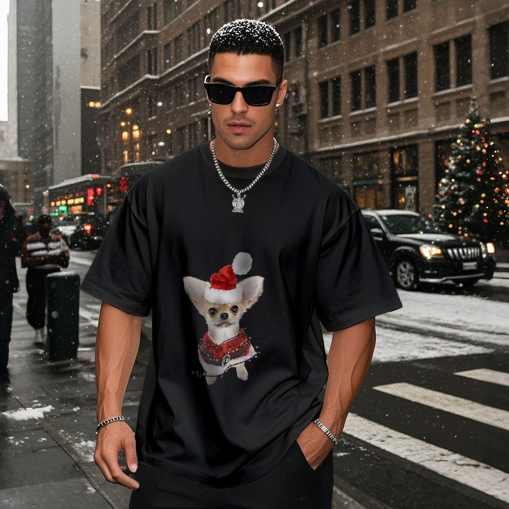 Personalized Photo Vintage T-shirts Christmas Theme T-shirt Lantern Vintage T-Shirt - MyPhotoSocksAu