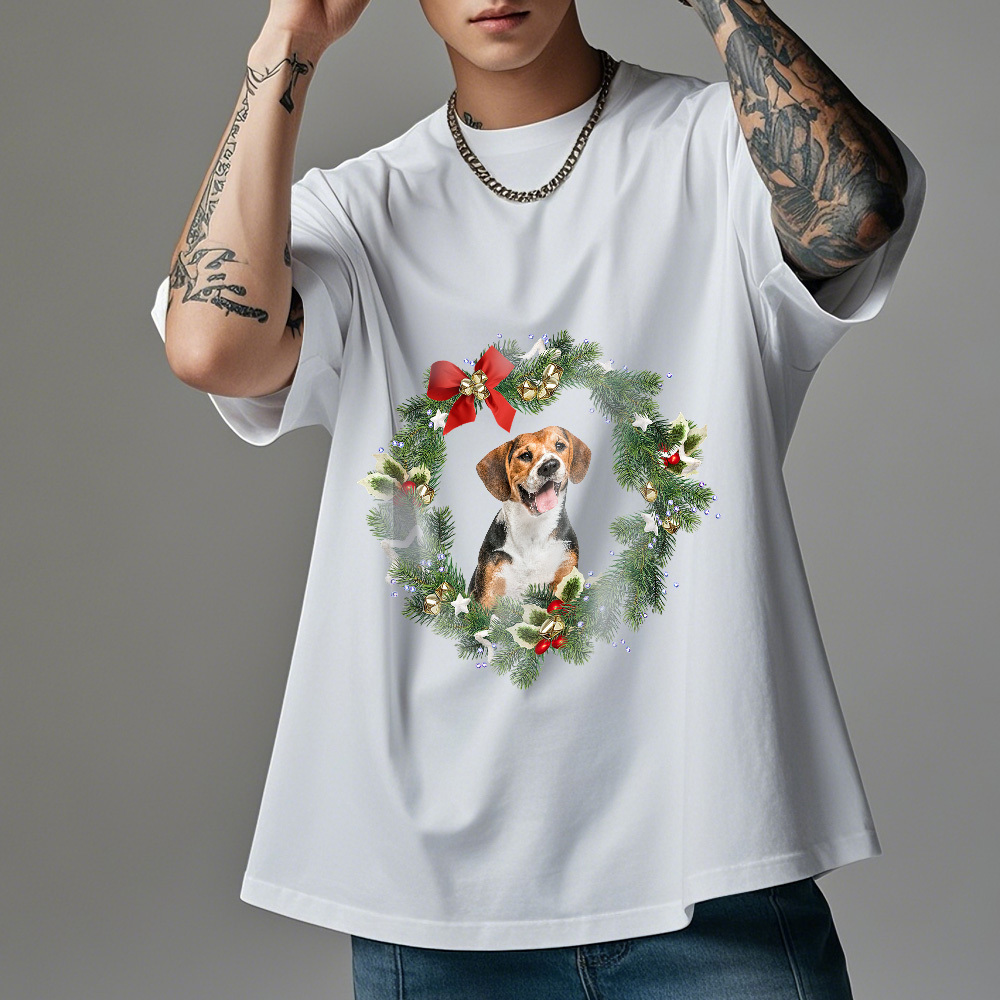 Personalized Photo Vintage T-shirts Christmas Theme T-shirt Lantern Vintage T-Shirt - MyPhotoSocksAu