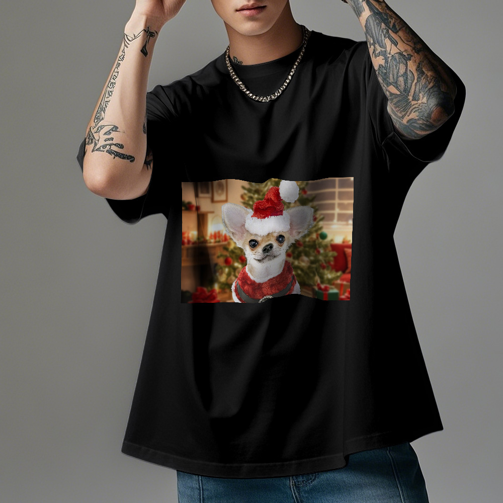 Personalized Photo Vintage T-shirts Christmas Theme T-shirt Lantern Vintage T-Shirt - MyPhotoSocksAu