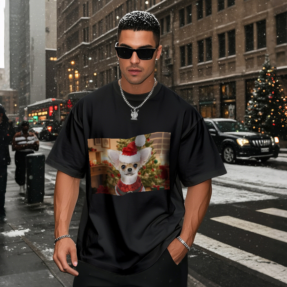 Personalized Photo Vintage T-shirts Christmas Theme T-shirt Lantern Vintage T-Shirt - MyPhotoSocksAu