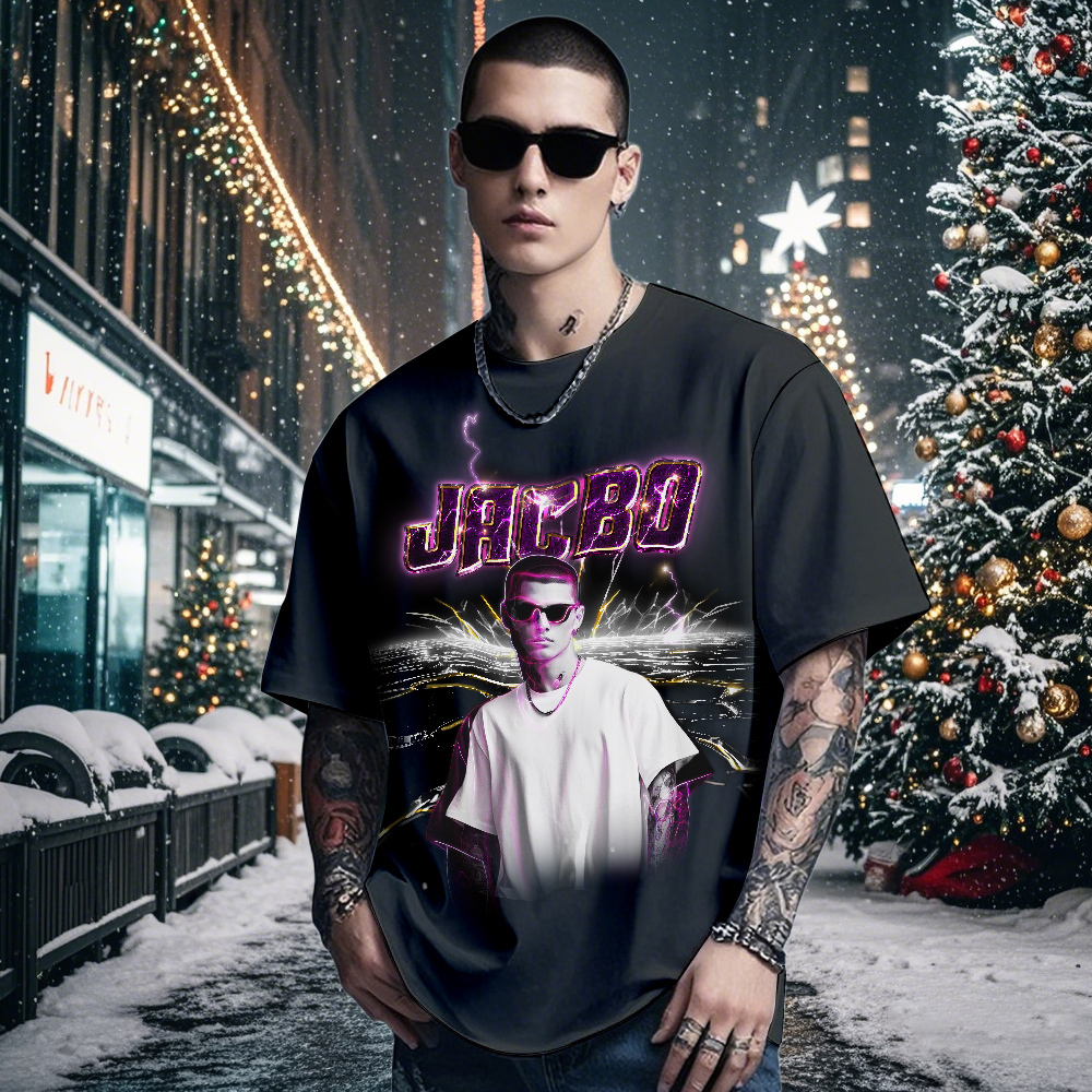 Personalized Retro Fashion Tee Custom Photo Christmas Gift with Vintage Style - MyPhotoSocksAu