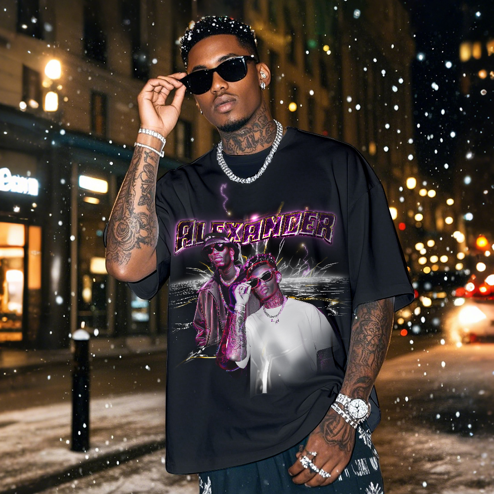 Custom Vintage Photo Tee Personalized Retro Fashion T-Shirts for Christmas Gifts - MyPhotoSocksAu