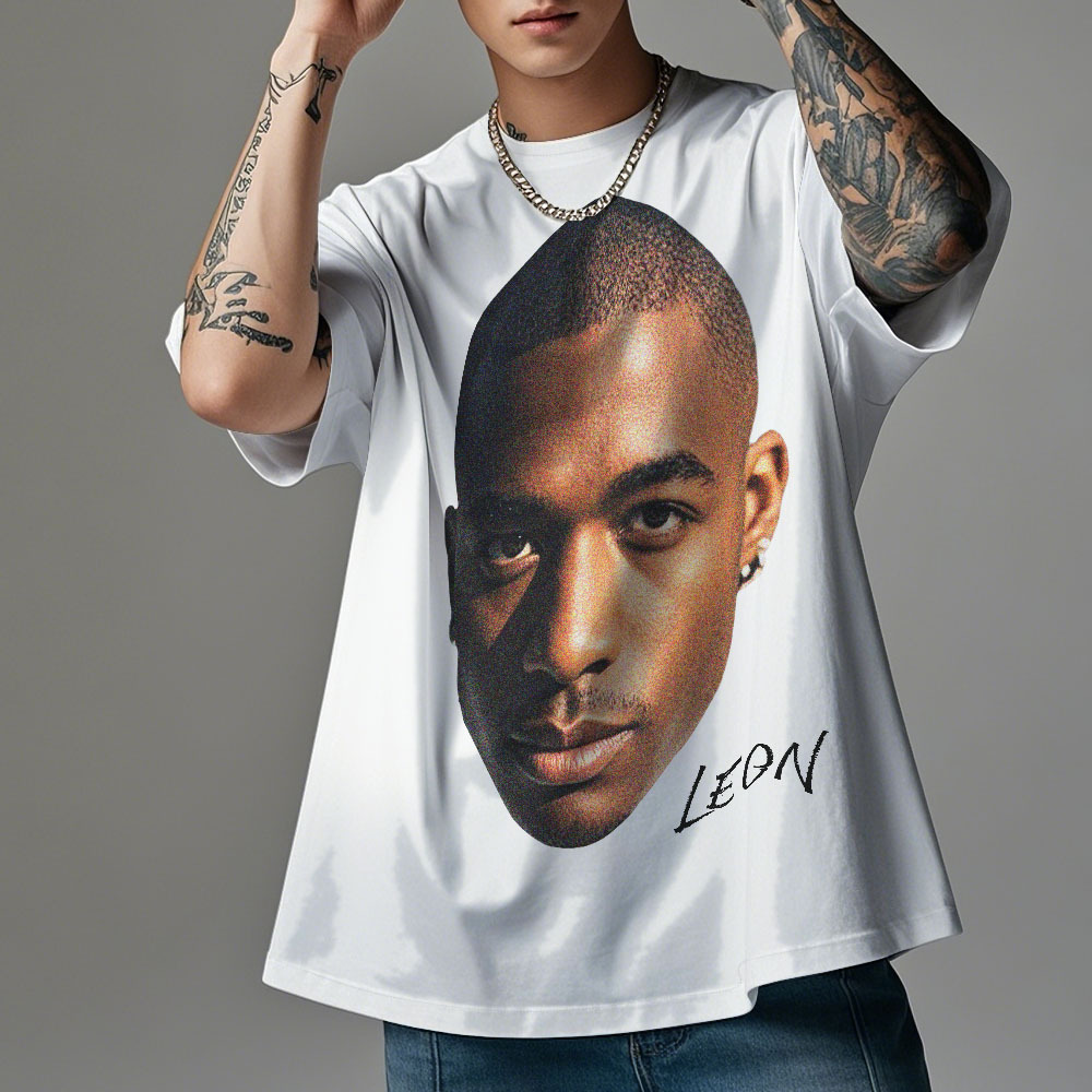 Custom Photo Vintage T-shirts Big Face Funny Photo Tee Unique Gifts - MyPhotoSocksAu