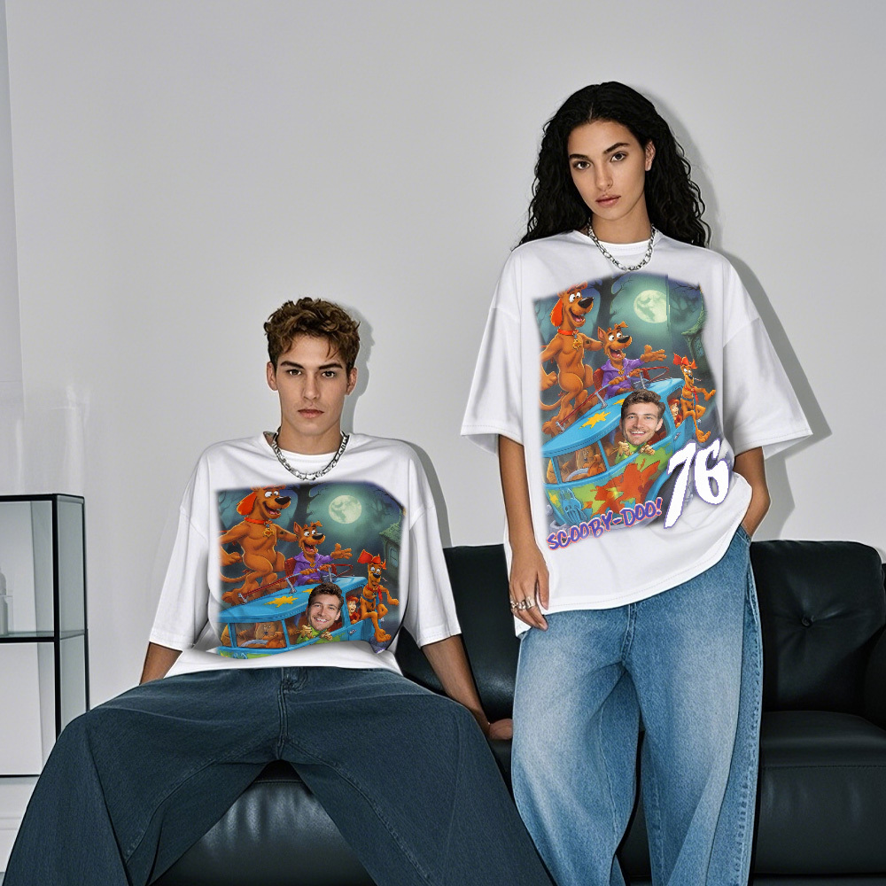 Custom Vintage Photo Tee Personalized Retro Fashion T-Shirts for Gift - MyPhotoSocksAu