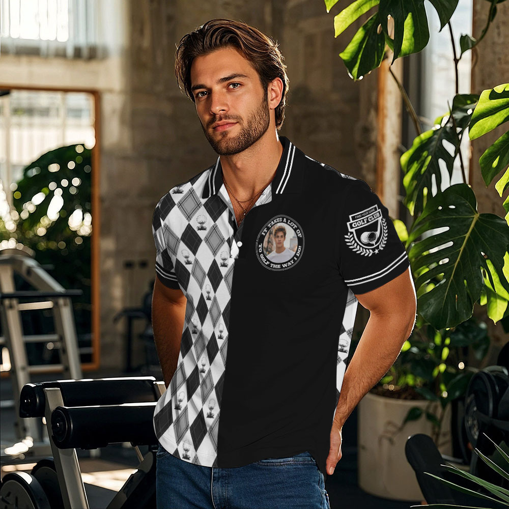 Custom Logo Golf Polo Hawaii Palm Trees Performance Polo Shirt Gift - MyPhotoSocksAu