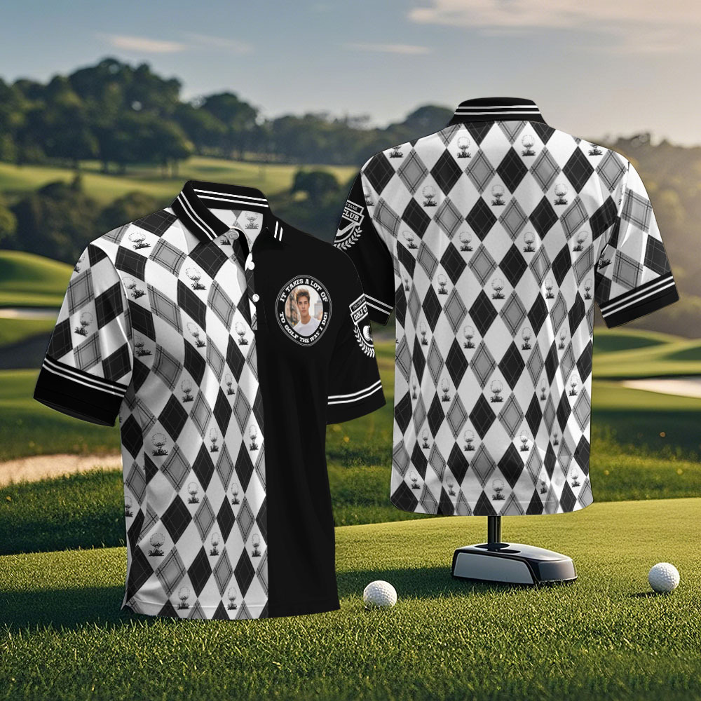 Custom Logo Golf Polo Hawaii Palm Trees Performance Polo Shirt Gift - MyPhotoSocksAu