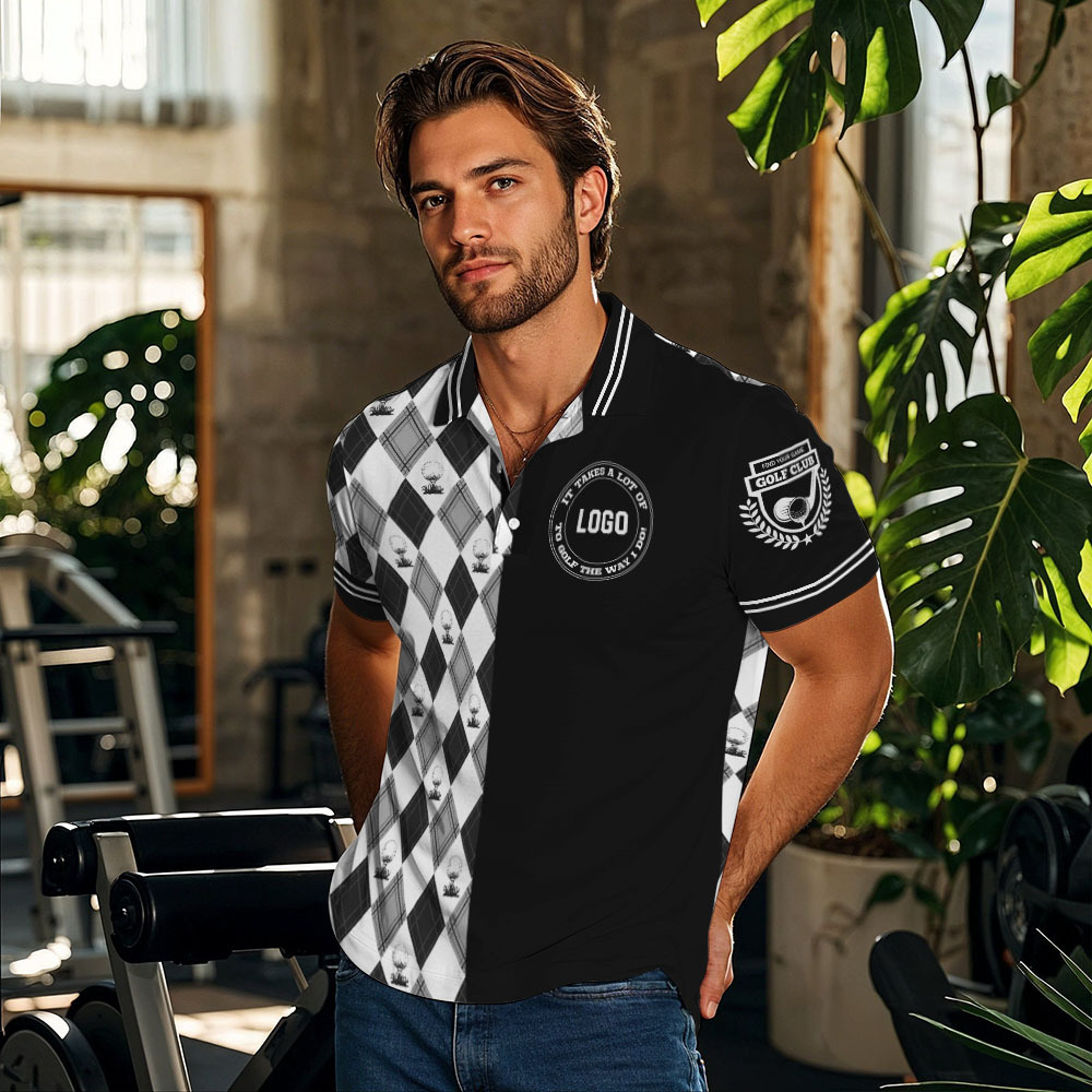 Custom Logo Golf Polo Hawaii Palm Trees Performance Polo Shirt Gift - MyPhotoSocksAu