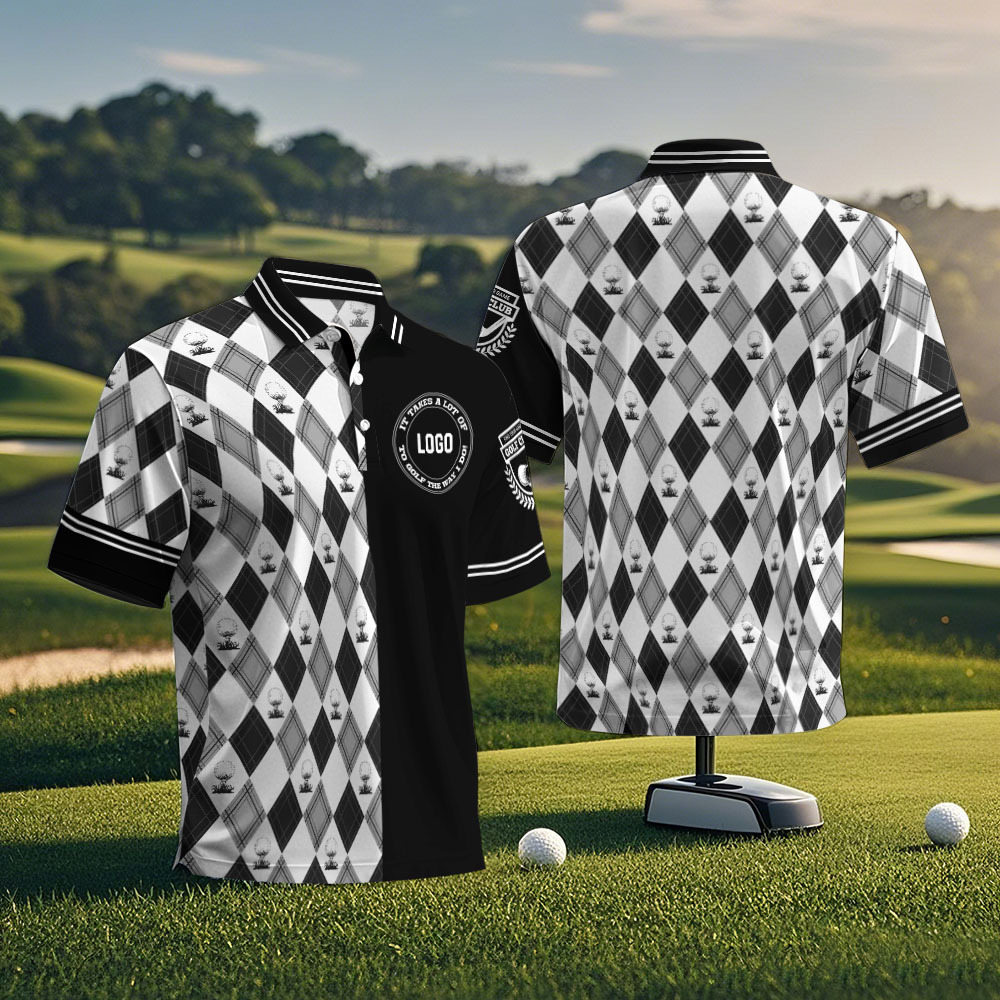 Custom Logo Golf Polo Hawaii Palm Trees Performance Polo Shirt Gift - MyPhotoSocksAu