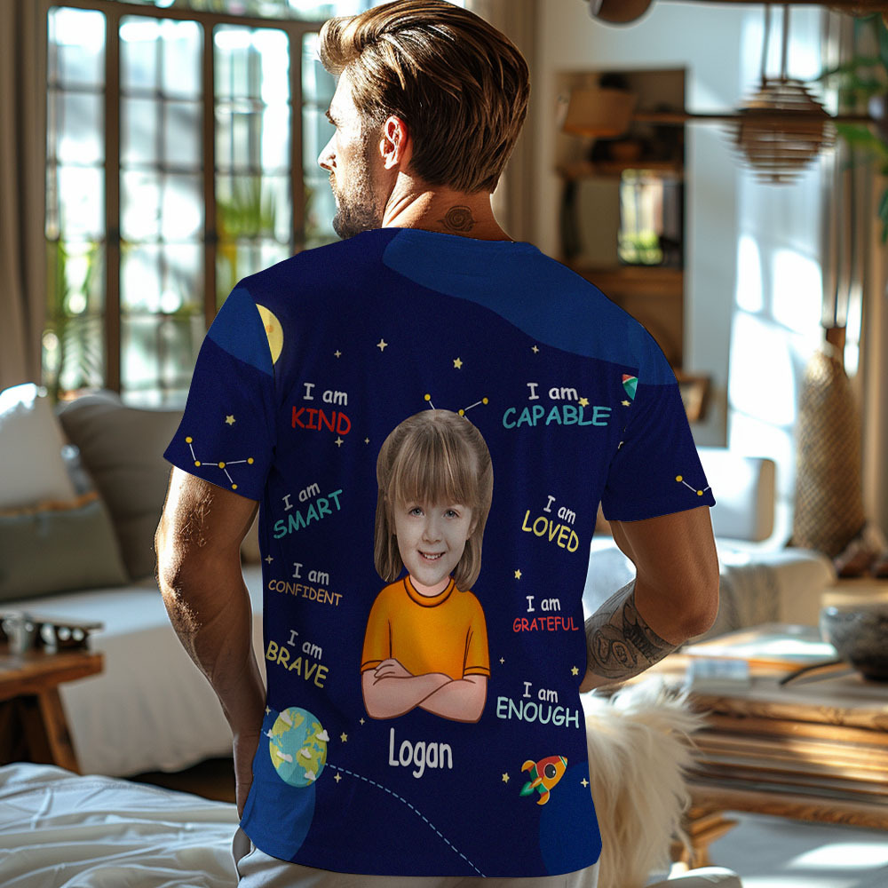 Personalised Dad Shirt Father's Day Shirt Custom Fathers Day Super Dad Shirt Gift - MyPhotoSocksAu