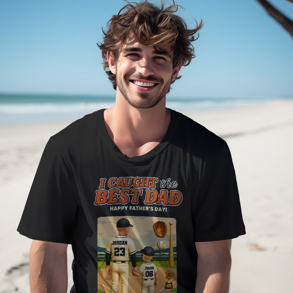 Custom Fathers Day Photo Vintage T-shirts Face T Shirt Personalized Gift for Dad - MyPhotoSocksAu