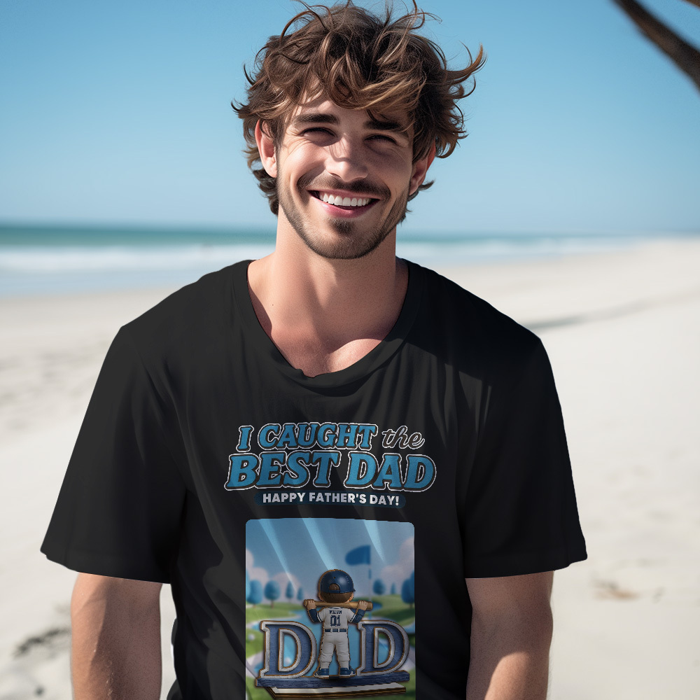 Custom Fathers Day Photo Vintage T-shirts Face T Shirt Personalized Gift for Dad - MyPhotoSocksAu