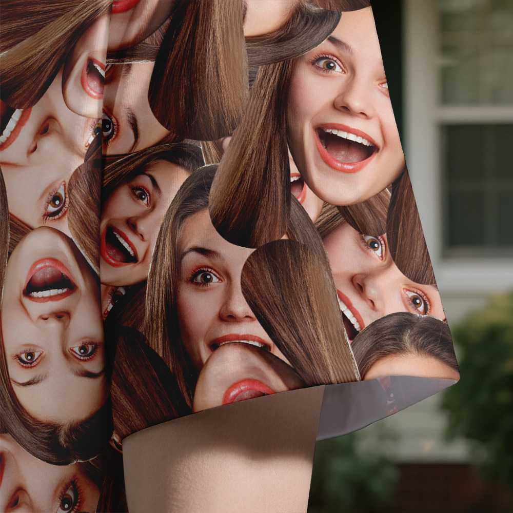 Personalized Face T Shirt for Men, Custom Family Faces Shirts, Personalized Photo Shirts for Men, Father Day Gift, All Over Faces T-Shirt - MyPhotoSocksAu